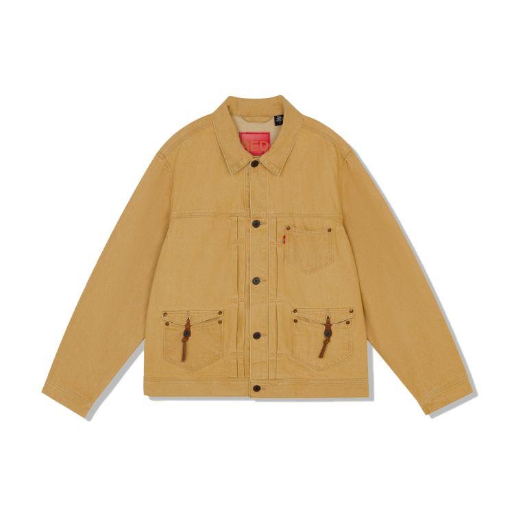 Levis Multi-Pocket Long Sleeve Denim Jacket Men jackets Khaki A2699-0001