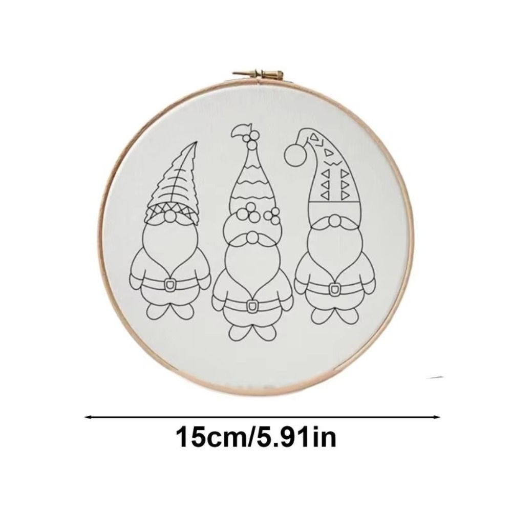 Craft Christmas Cross Stitch Kits With Embroidery Hoop Christmas Decoration  Embroidery Beginners