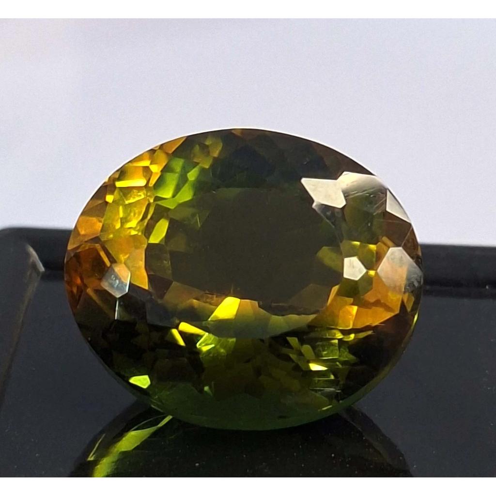Natural Bi-Color Ametrine 12-14 Ct Oval Cut Certified Fabulous Loose Gemstone