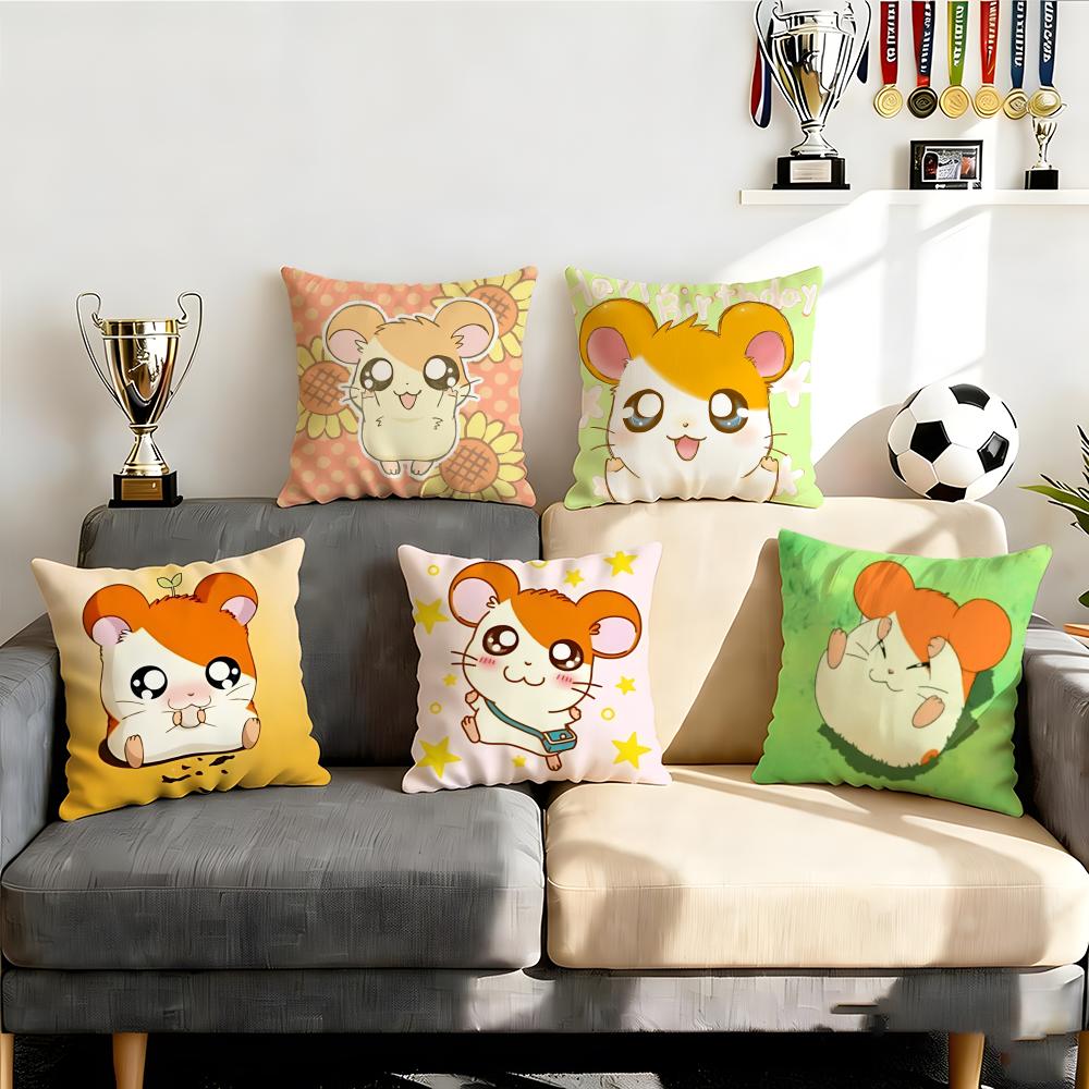 Kids Hamtaro Cushion Cover Cushion Cover Set 4Pcs 50X50 45X45 40X40 Pillowcase Decorative Sofa Home Decor