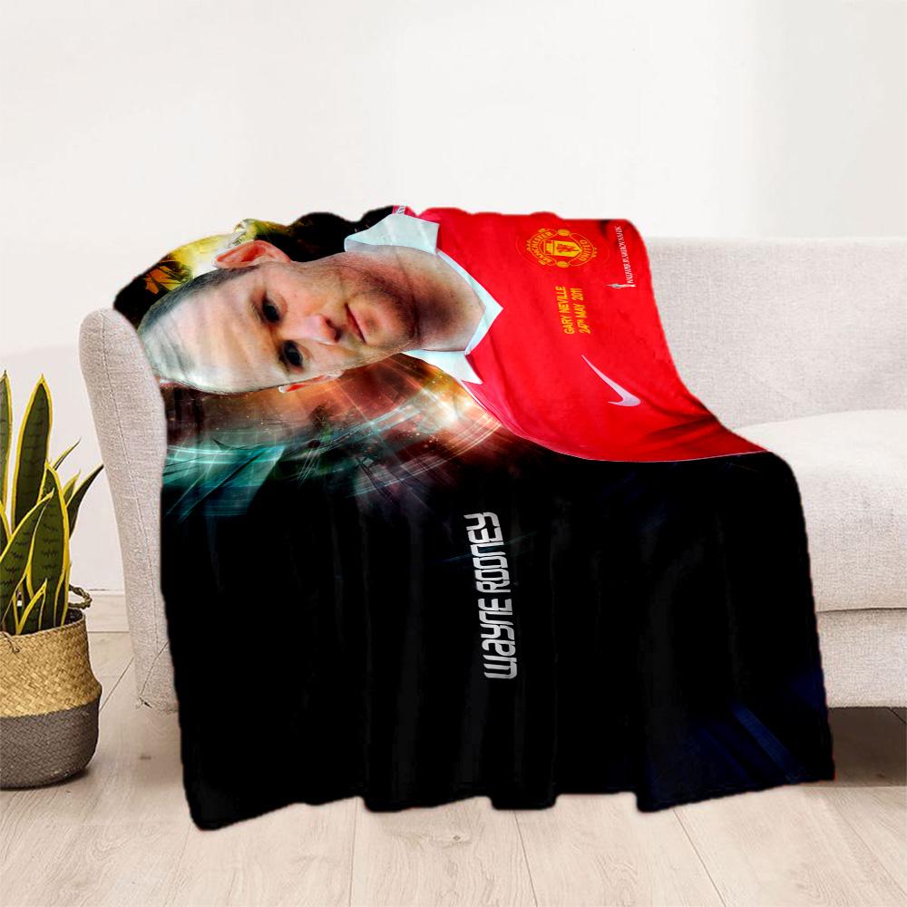 Soccer Player Action Blanket Soft & Cozy Suitable for Office Chair Office Seaside for All Occasions Modern Style Best Holiday Gift for Friends Family