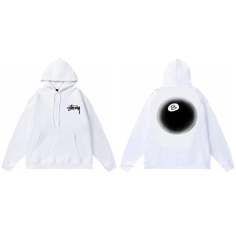 Stussy Mens Hooded Sweatshirt Casual Loose Fit Streetwear Printed Pullover