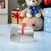 2Pcs Christmas Tinplate Mailbox Piggy Bank Coin Slot Empty Metal Tin Containers for Cookies Candies Treats Festive Storage