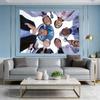 Serie de Televisión House Doctor Tapiz Cartel de Película Humorístico Arte de Pared Patrón de Espiga Decoración Horizontal para Dormitorio Sala de Estar