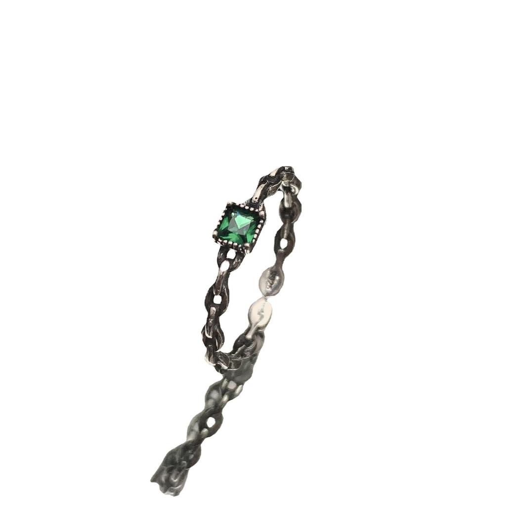 Korean Style Retro Colorful Diamond Open Ring for Women