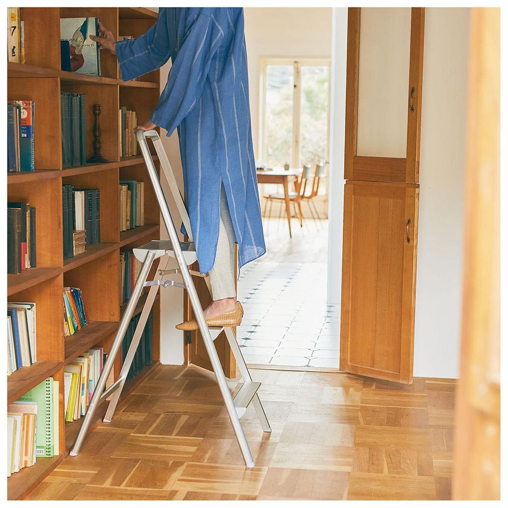 Hasegawa Industrial (Hasegawa) SREW-8a (79cm) Wide Top Step Stool with Upper Frame, 3 Steps (2020 Model) (17725)