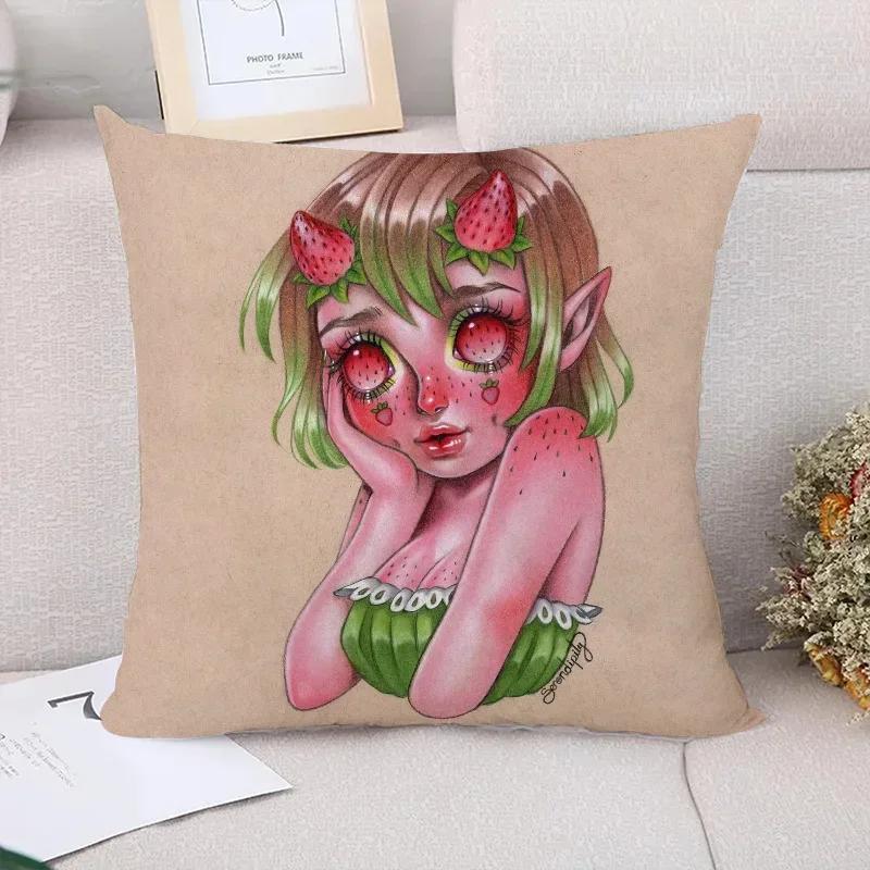 E-eunpyon Art Decorative Cushions for Sofa Cushion Covers Body Pillow Cover Pillowcases Car Decoration Pillowcase
