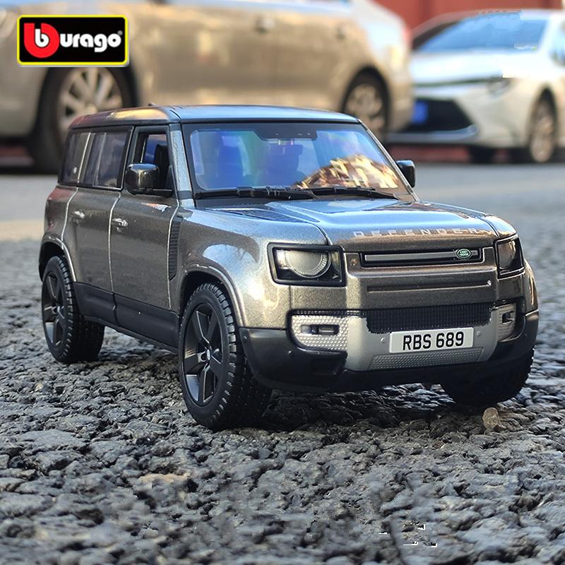 Bburago 1:24 Land Rover Defender 110 SUV Modèle de Voiture en Alliage Métal Moulé sous Pression Véhicules Tout-Terrain Modèle de Voiture Simulation Jouet pour Enfants Cadeau