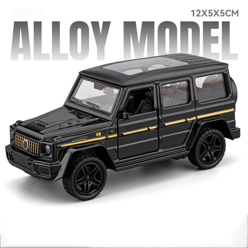1:Maßstab 36 G63 SUV Modell Spielzeugauto Legierung Druckguss Gummireifen Miniaturfahrzeuge Modelle Pull-Back-Spielzeug Wohnzimmerdekoration