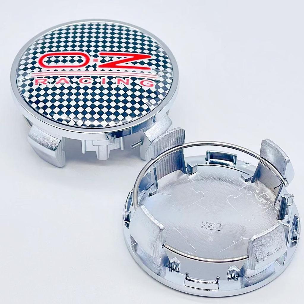 AAZD1 4pcs 3D 62mm Car emblem Wheel hub Center Cap For 56mm OZ Badge covers sticker Decals Styling accessories