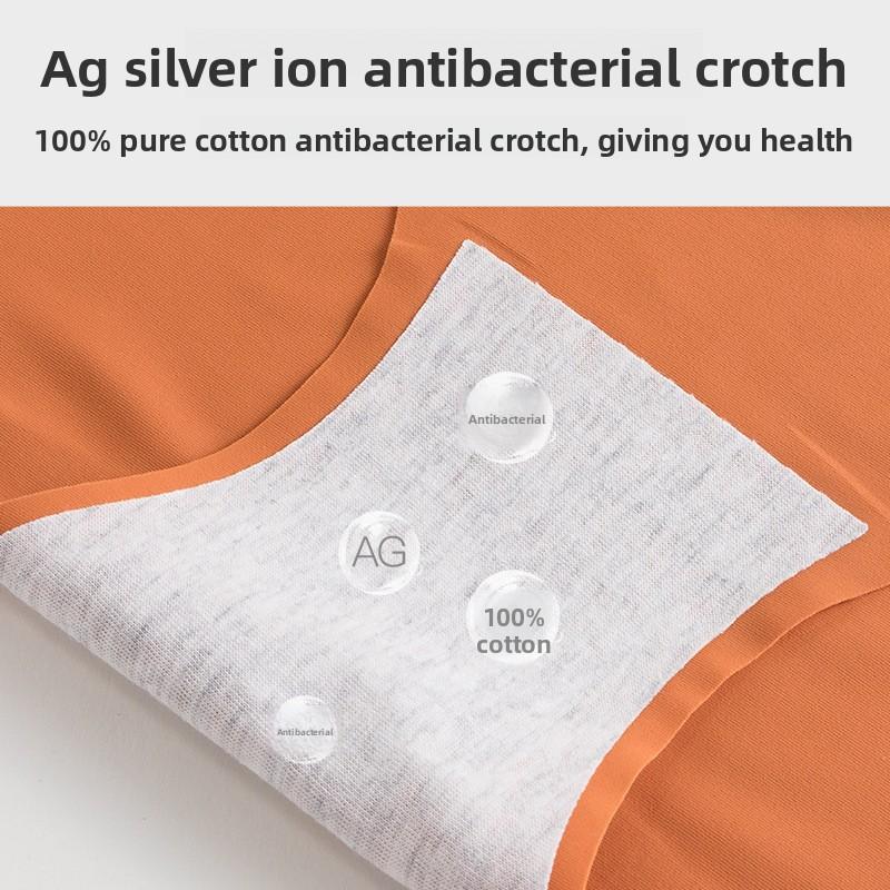 Female Summer Cotton Anti - Bacterial Fillet Without Trace To Lift Hip Ice Silk One Piece Type Waist Triangle Briefs