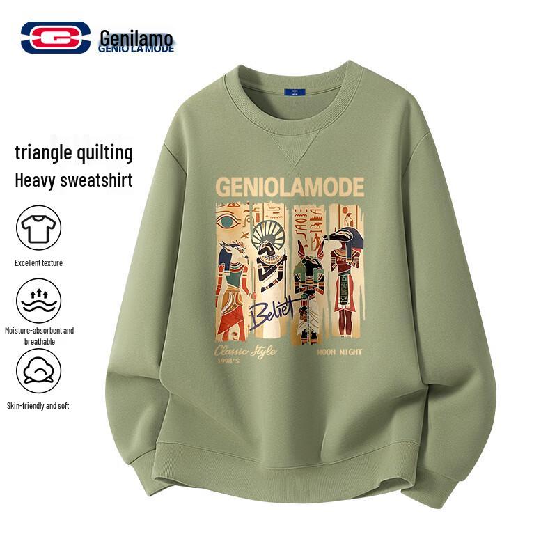 GENIOLAMODE Men s Crew Neck Sweatshirt 3XL