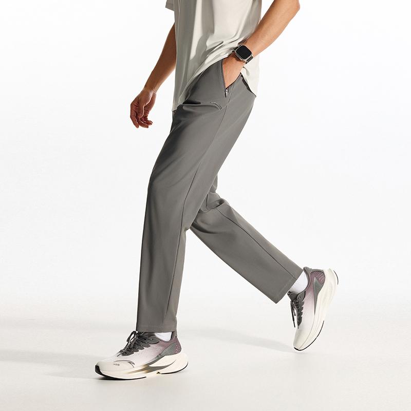 Anta Training Long Pants Summer 2026 Knitted Sports Pants Men bottoms Volcanic-Gray 952627304-1