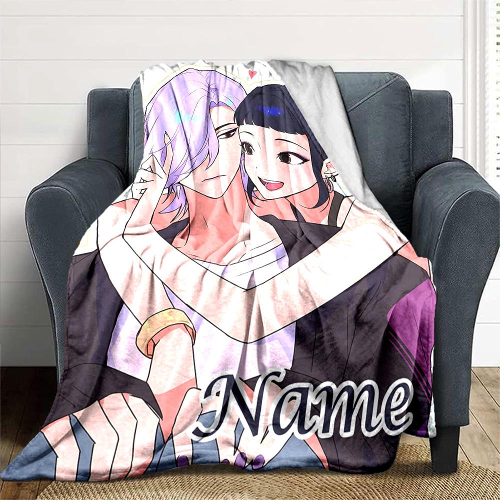 Customizable KPop Demon Hunters46 Throw Blanket – Personalized Name, All-Season Cozy Snug Blanket, Machine Washable, Personalized Blanket