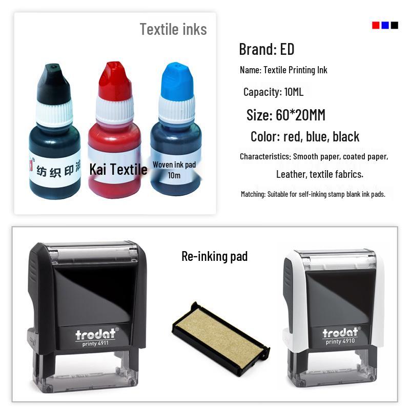 Zhuoda Self-Inking Round Stamps: 19mm & 25mm QC/Inspection PASS Stamps
