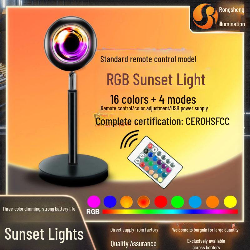 Creative Sunset Projection LED Night Light for Atmosphere & Photography