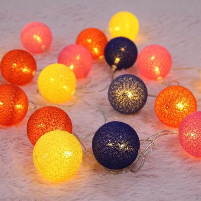 13.8ft 20 Colorful Balls LED Curtain String Lights For Kids Tent Xmas Decor