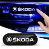 Car Logo Air Outlet LED Decorative Lamp Air Freshener For Fabia 2 Octavia 3 Rapid Superb Accessories Led Luggage Car Goods