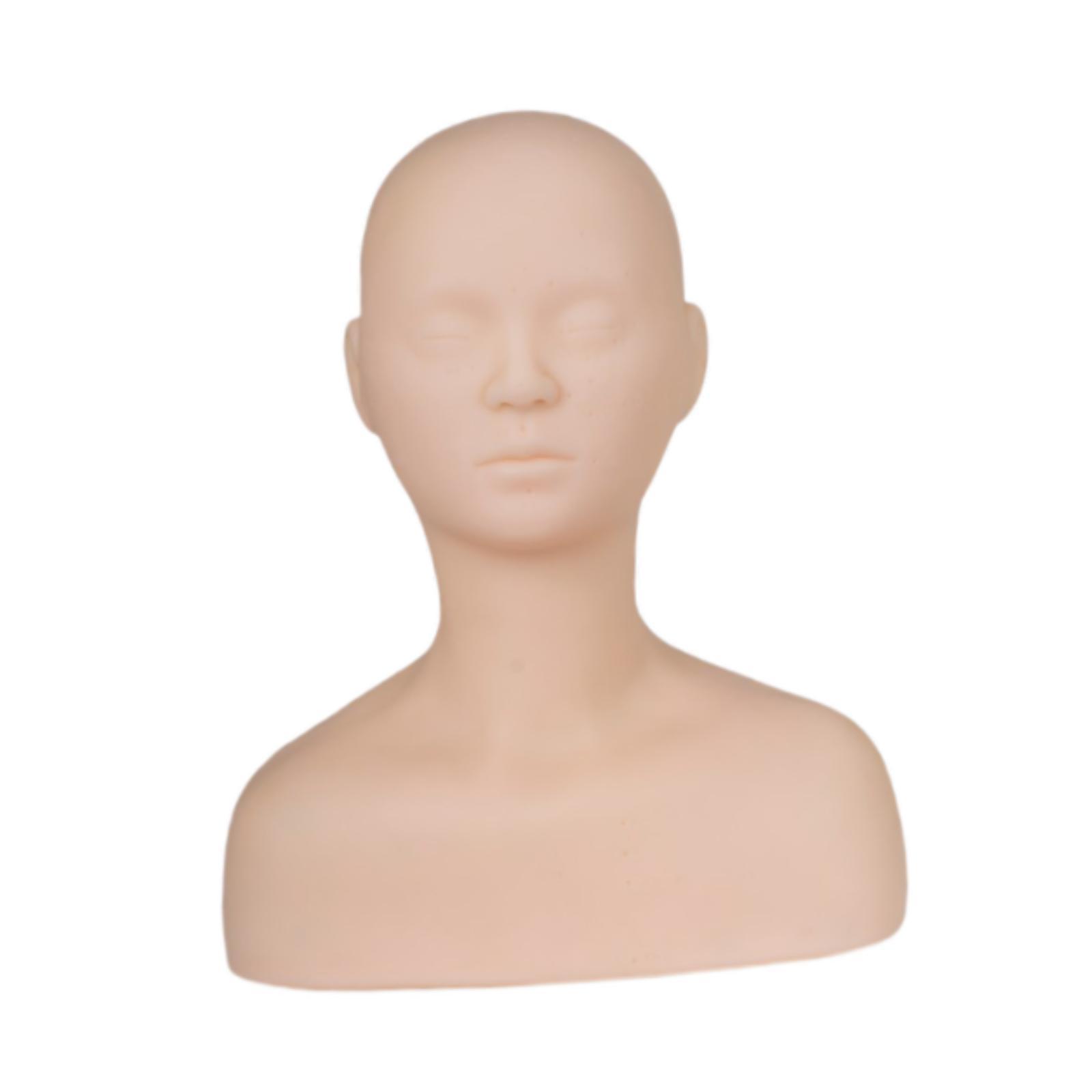Training Mannequin Soft Flexible Practice Mannequin Head Practice Training Manikin Shoulder Massage for Salon SPA Beauty Makeup