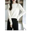 Round-neck Open-work Hook-pattern Loose Pullover Sweater Knitted Sweater Base Layer Sweater