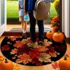 Autumn Door Mat - Non-Slip Half-Round Floor Mat  Durable Polyester Door Mat for Home Decoration, Door Mats for Home