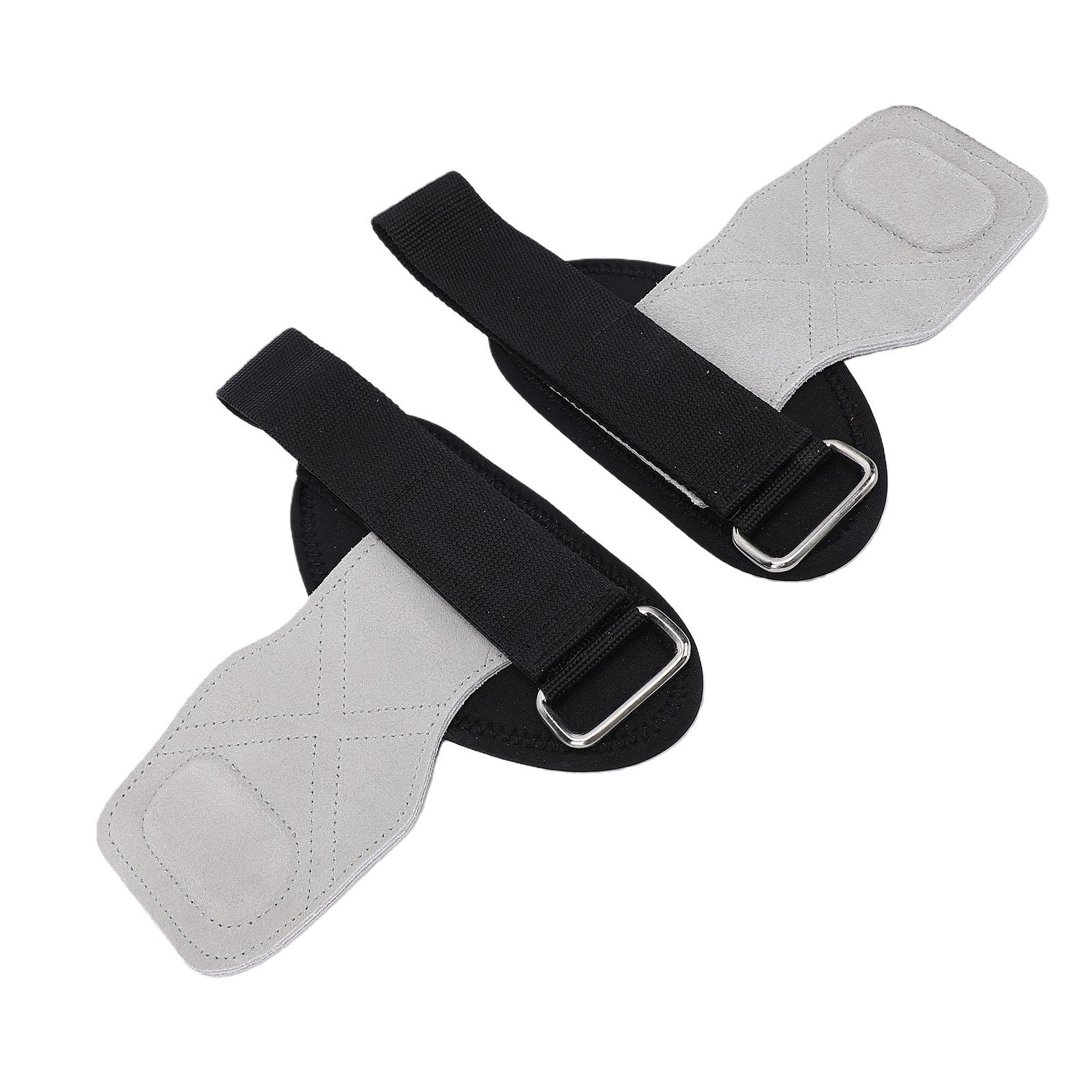 Поддерживающие ремни для запястий Женские Мужские Коровья кожа Хваты для поднятия тяжестей Противоскользящие Тренировочные ремни для зала для становой тяги Пауэрлифтинга Черный серый