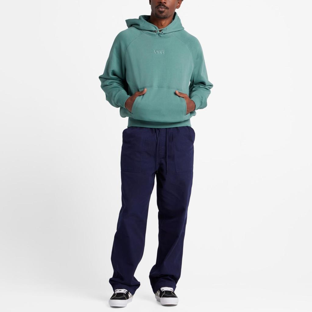 Vans Embroidered Solid Color Hooded Long Sleeve Sweatshirt Unisex sweatshirt Green VN000GZ19Q6