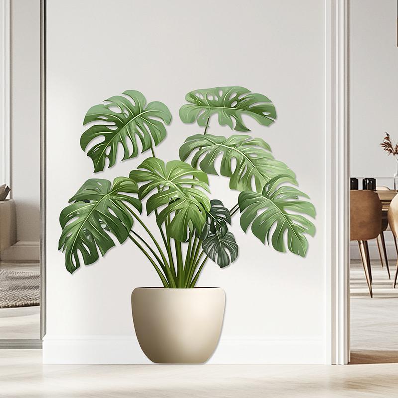 

Реалистичные тропические зеленые листья черепахи Наклейки на стену для декора гостиной Детской комнаты Спальни Ванной комнаты Наклейки на стену