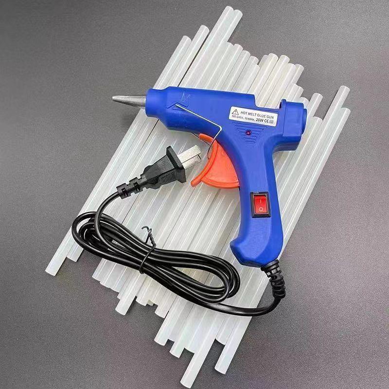 Safe DIY Hot Melt Glue Gun with Anti-Scald Design & Strong Glue Sticks for Household Handmade Projects