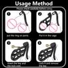 Male Chastity Cage with 4 Size Rings SM Penis Restraint Lock Cage for Man Penis Exercise Training Bondage Adult Sex Toy Birdcage