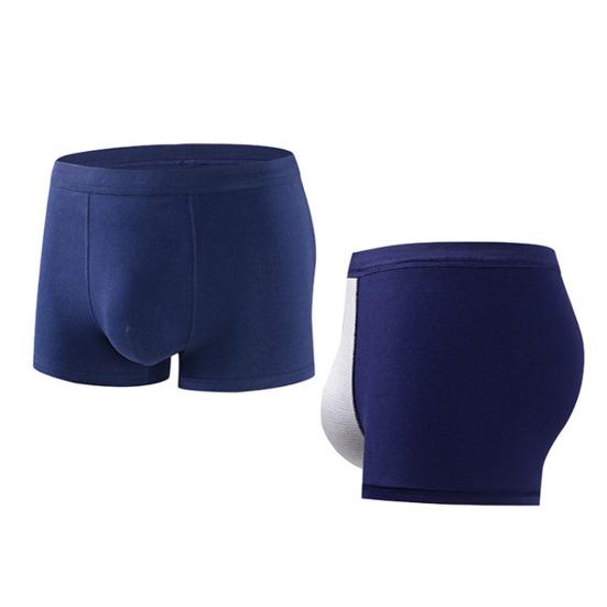 Boxerunterwäsche für Herren, mittelhoher Schnitt, elastischer Bund, U-konvexe Shorts, Höschen, einfarbig, atmungsaktiv, glatte Linien, schnelltrocknende Unterwäsche