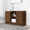 Brown Oak Buffet 120X30.5X70 Cm Engineered Wood