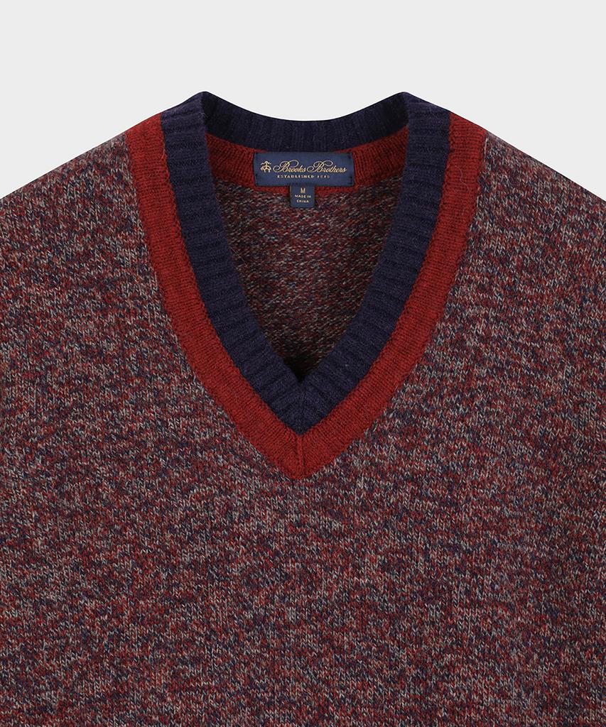 BROOKS BROTHERS Tweed Pattern Tennis Sweater (Multi) (Bbwnmm38807Ew)