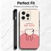 Tooth Dentist Pattern Soft Phone Case for iPhone 16 16E 17 Air 15 Pro Max 14 Plus 13 Mini 11 12 7 Black Cover Back Shell