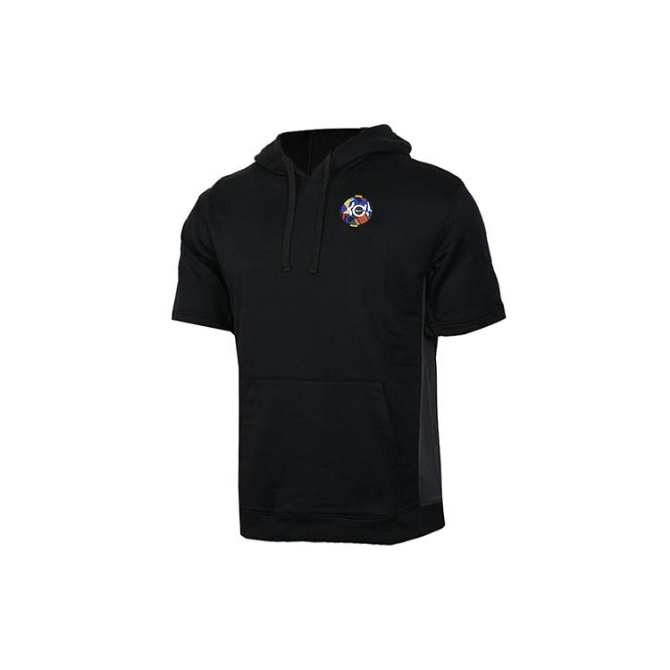 Nike KD Durant Basketball hooded Sports Short Sleeve Black Men s AT3190-010 M