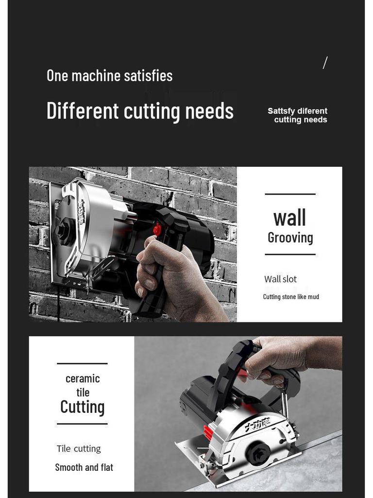 Versatile Portable Electric Saw for Marble, Stone, Tile, and Woodcutting