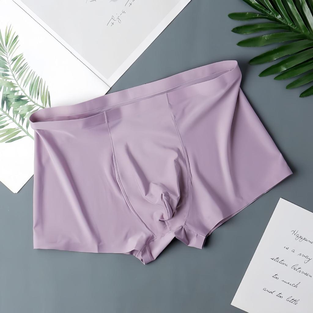 Men's Seamless Ice Silk Boxer Briefs - Summer Youth Collection