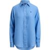 Polo Long Sleeve Linen Shirt With Buttoned Collar Women Shirts 211970730-510
