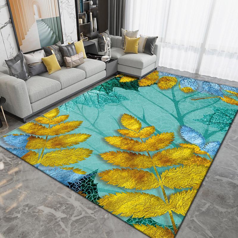 WTEMPO Retro Living Room Carpet  French Medieval Style Sofa Floor Mat Bedroom Bedside Carpet