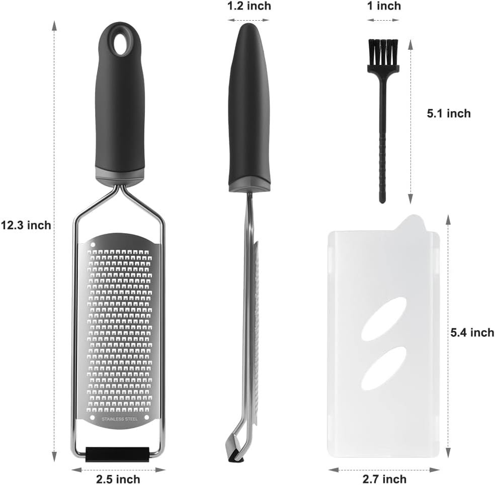 Xiaomi Stainless Steel Lemon Zester Cheese Grater with Soft Protective Cover Razor Sharp Grater for Cheese Vegetables Chocolate Citrus