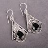 Black Onyx 925 Solid Sterling Silver Earrings, Handmade Gemstone Jewelry Earrings For Memorial Day