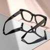 Large framed anti blue light glasses stylish color contrast high end comfortable flat light eyewear for men and women