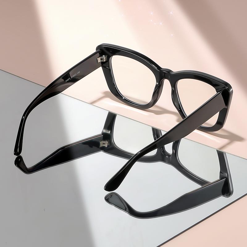 Large framed anti blue light glasses stylish color contrast high end comfortable flat light eyewear for men and women