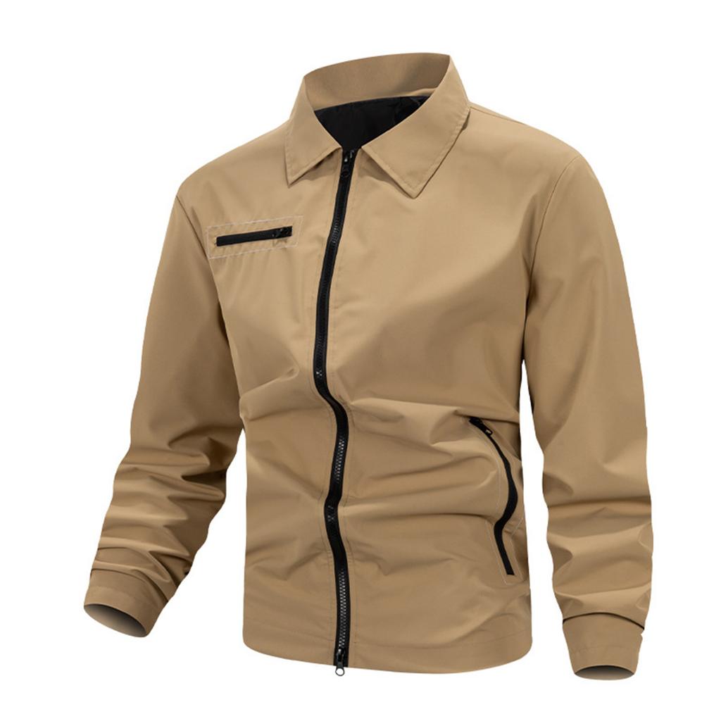 Men'S Loose Jacket Fashionable Multi Pocket Jacket