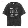Dad Character Sheet T Shirt DnD Role Playing Vintage Washed Stylish Casual Homme Top For Everyday Wear Fashion Graphic Soft