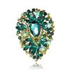 Hot Sale Crystal Water-drop Brooches for Women Vintage Fashion Pendant Style Elegant Wedding Pins Party Jewelry Brooch