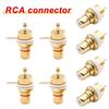 2/4/10Pcs RCA Connector Female Socket CMC Connectors Audio AV Jack Chassis Panel Mount Terminal with Nut