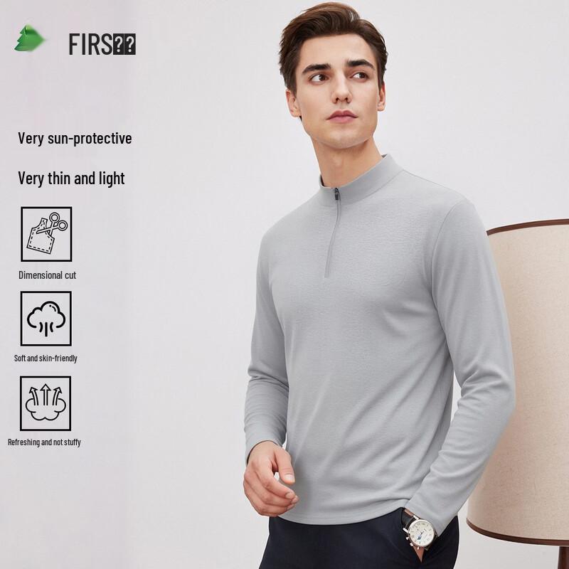 FIRS Men s Sun Protection Quick-Dry Long Sleeve Half-Zip T-Shirt XL