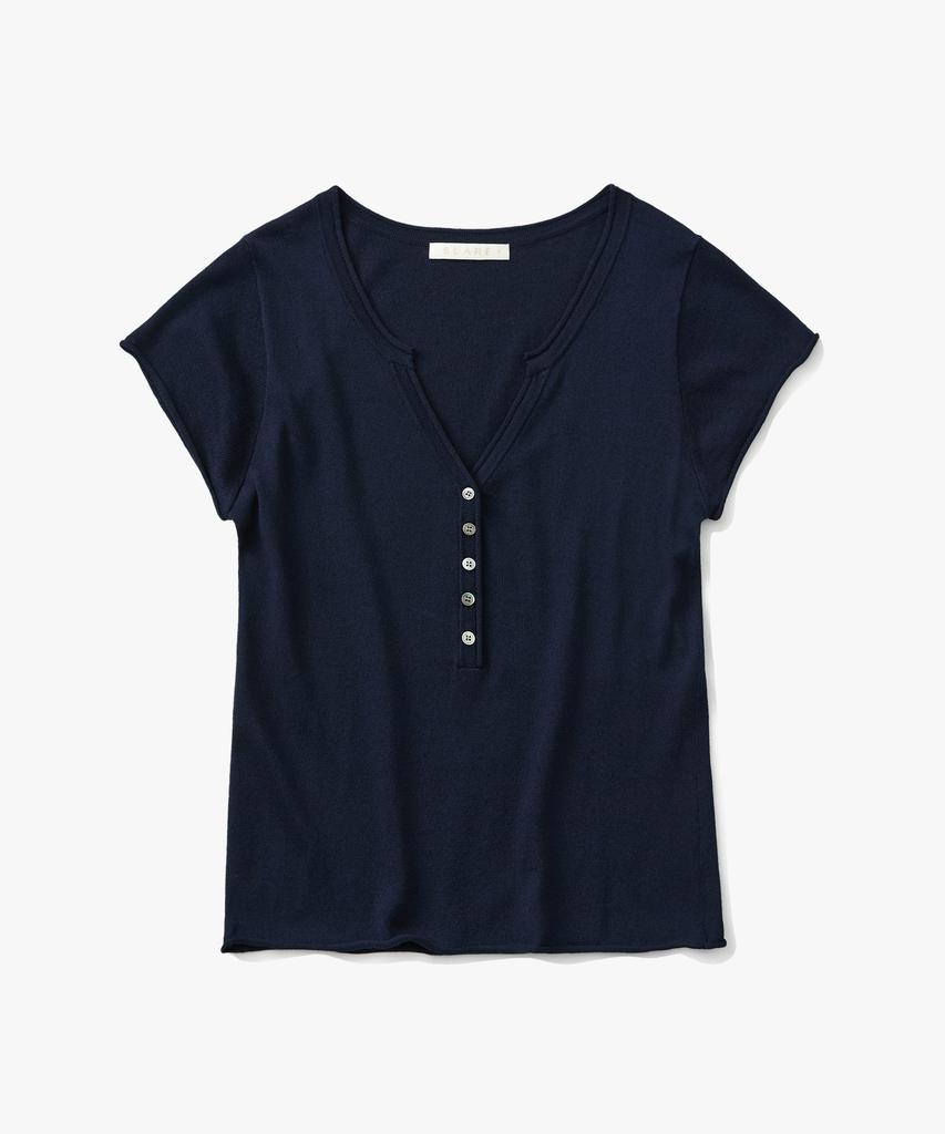 SUARE WOMEN Cotton Modal Henley Neck Knit - 5 Colors