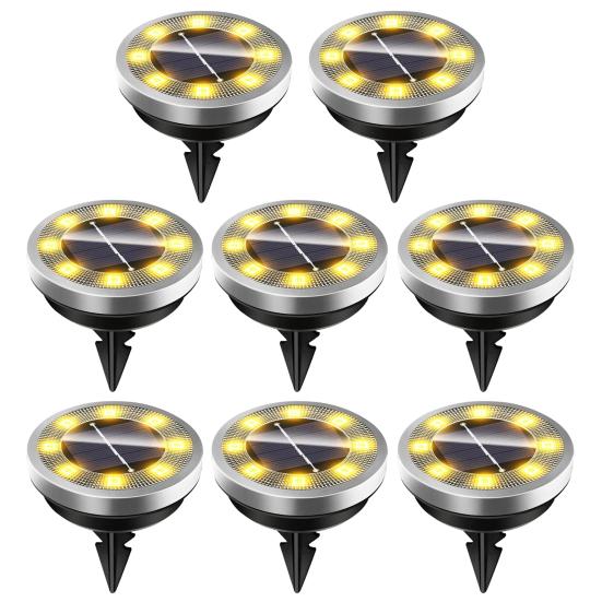 Solar Powered Garden Lights Underground Pathway Lighting for Yard Waterproof Decorative Landscape Lamp for Lawn Walkway Driveway Outdoor Lighting